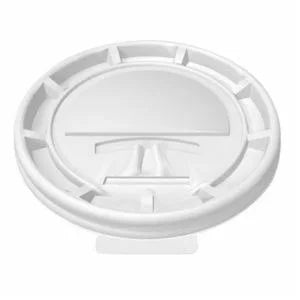 Lids - Flat for Hot Paper Cups - White